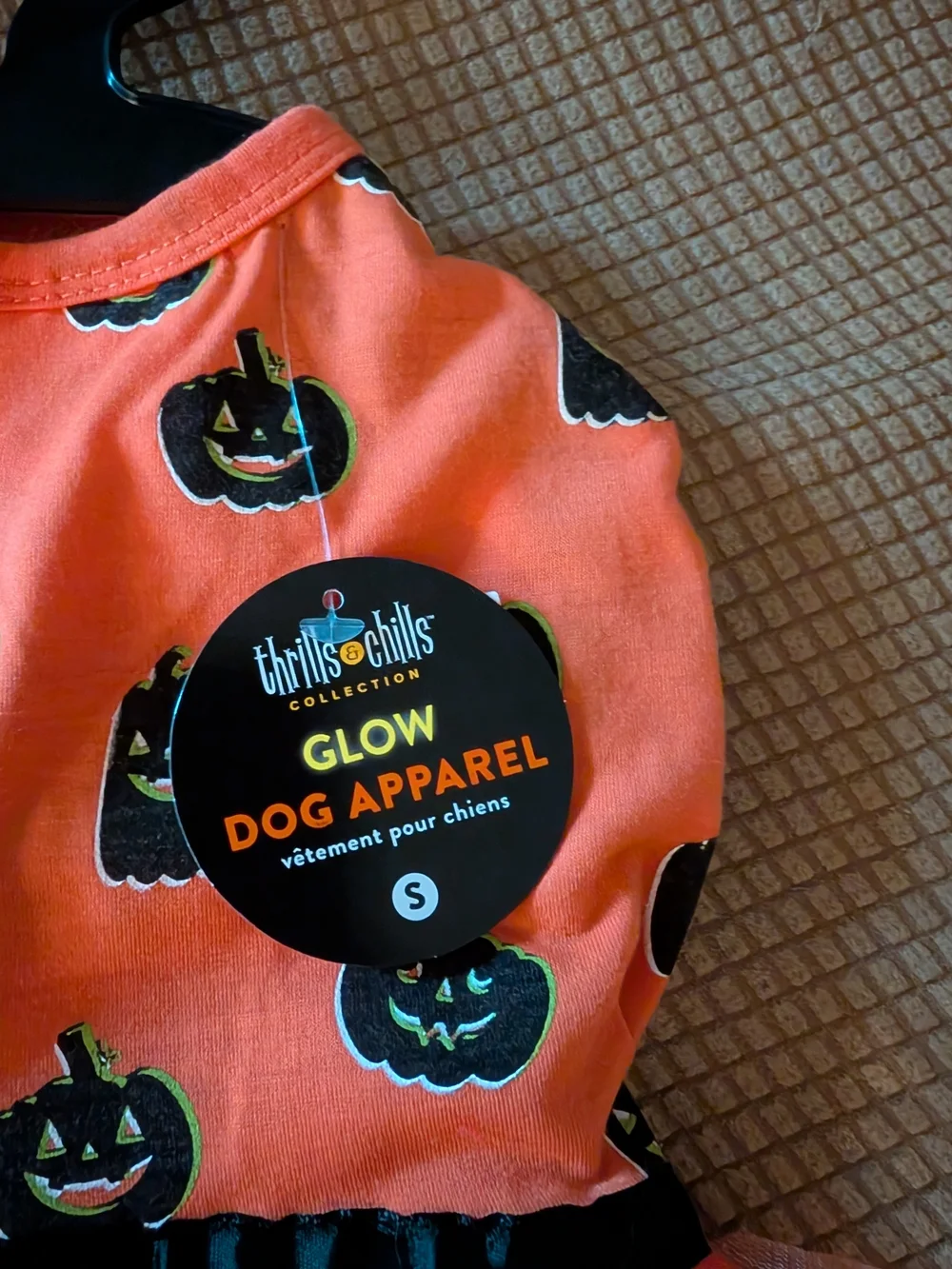 NWT Orange Halloween Pumpkin Tulle Dog Costume